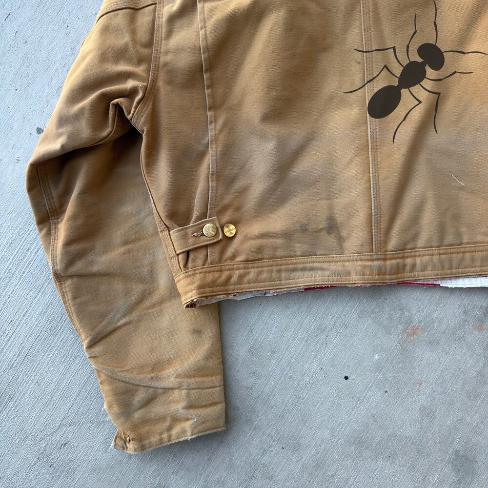 Carhartt brown cropped Detroit style work wear jacket - Picture 7 of 8
